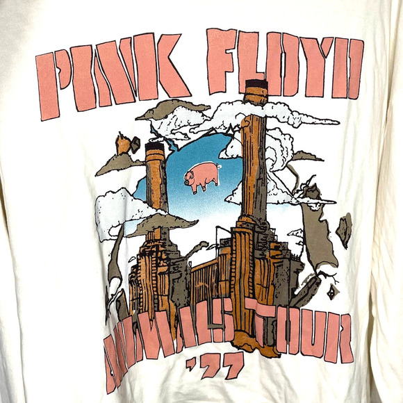 DAYDREAMER PINK FLOYD ANIMALS TOUR '77 LONG SLEEVE CROP TEE Size Medium - Picture 10 of 11